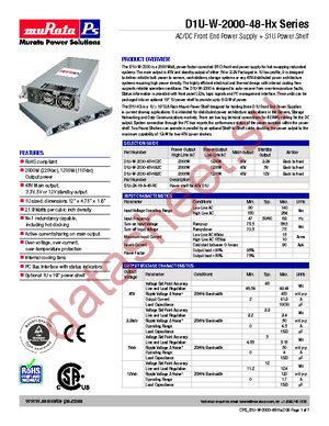 D1U-W-2000-48-HA2C datasheet  